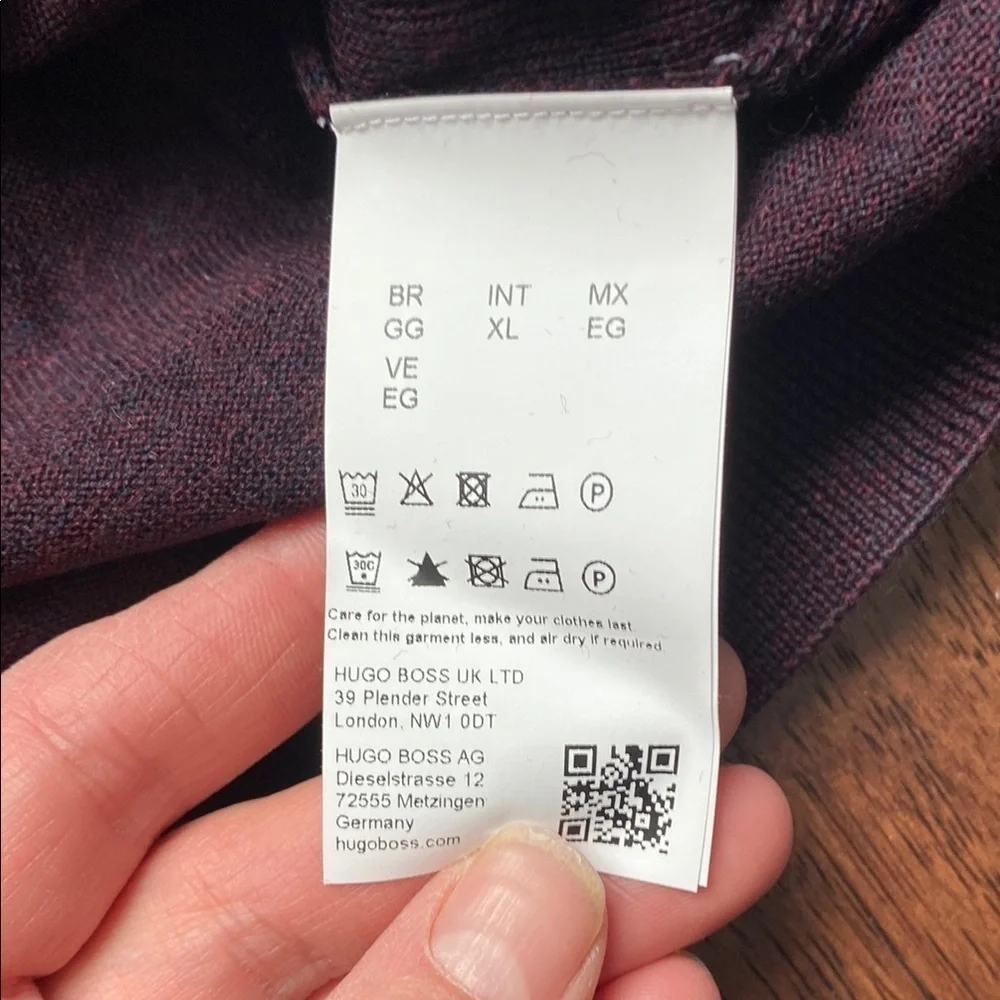 Boss Purple Crewneck Sweater with Long Sleeves